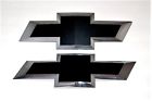 01-0115mbv Truckgoodies Siverado Matte Black Bowtie Grille Tailgate Emblem Inserts