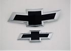 03-0113gb Truckgoodies Impala Gloss Black Bowtie Grille And Tailgate Emblem Inserts