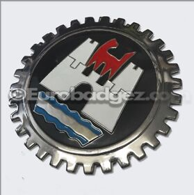 Med-germany-coa1 1 New Chrome Grill Badge Coat Of Arms Euro Red Wolf Castle Wolfsburg Medallion