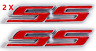 10067 Aftermarket Products Set Of Two Red Ss Chrome Super Sport
