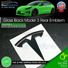 1494950-00-a Tesla Model Rear Emblem Gloss Black Trunk Letter Badge Logo