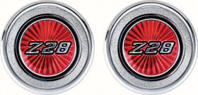K74306 1977-79 Camaro Z28 Interior Door Panel Emblems Red