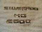 20142500 Chevy Silverado Hd Chrome Letters Used Oem