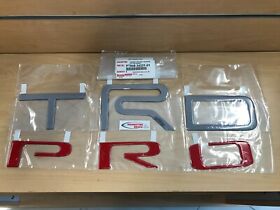 Pt948-34221-01 2022 And 2023 Tundra Tailgate Trd Pro Letter Inserts Silver Red Genuine Toyota