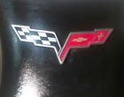 25919015 Gm Chevrolet Corvette Grand Sport Chrome Emblem Crossed Flags