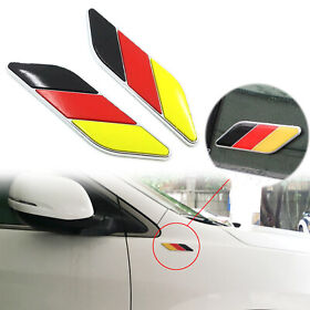 Eb02gm 2x Germany Flag Pattern Exterior Stickers Trim Universal Fit For Fender Door