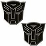 318-erpemb229bk Transformers Autobots Aluminum Large Emblems Black Pair Motorcycle Car Truck