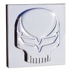 35119000 West Coast Corvette Camaro Speed Demon Skull Billet Chrome Badges