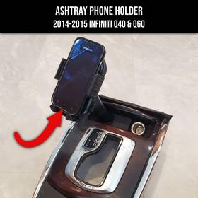 3dw-g37-atpm 3dwunder Ashtray Phone Holder For 2014-2015 Infiniti Q40 And Q60