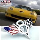 4204 Led Infinity Us Flag Aluminium Emblem Badge Decal Sticker For