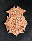 4444444444444444444444 Custom Bronze Color Medal Firefighter Fire Badge Emblem Decal