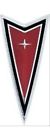 499724 Oer Emblem Front Panel Chrome Black Red Pontiac Crest Ea