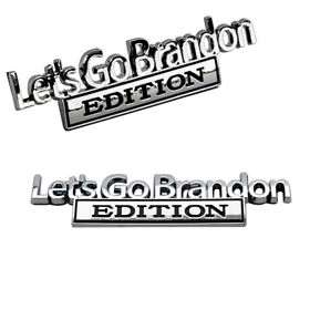 Amp-85100-520x5 5pc Lets Go Brandon Edition Emblem Badges Fender Car Truck Redneck Biden