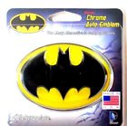 617353549768 Elektroplate Batman Chrome Plated Auto Emblem Black Yellow