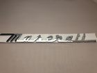 673001404 Maserati Silver Chrom Trunk Nameplate Emblem Logo Ghibli Script Connected