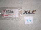 75443-08030 Toyota Sienna Xle Liftgate Tailgate Hatch Emblem Oem
