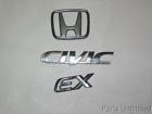 83423 Honda Civic Oem Rear Emblems Decals Ex