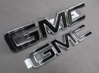 84395038 Gm Sierra Oem Factory Black And Chrome Emblem Set New