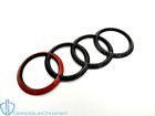 8f0853742a2zz Audi Convertible Black Red Carbon Fiber Rings Emblem Oem Trunk