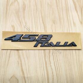 85168003 Abs Private Brand Ferrari 458 Italia Rear Script Emblem Badge Glossy Black 1 Piece New