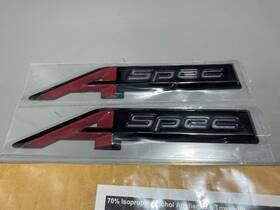 08f20-tya-200f Acura 2 Brand New Genuine Oem Black Inch A-spec Fender Emblems For Many Models