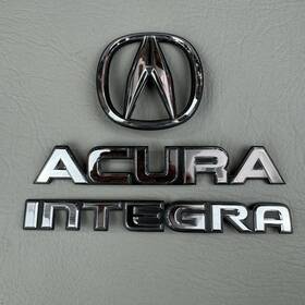 75713-sk7-a00 Acura Integra 1992 1993 Rear Trunk Emblem Badge Logo Set Oem