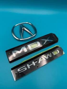 75722-tya-a01 Acura Oem Used 2022 - 2024 Mdx Sh-awd Rear Emblem Set Badge Logo
