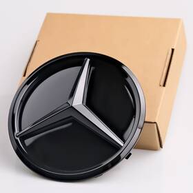 W20420082013 Ado Front Grill Star Badge Black Mirror Emblem Fit For Mercedes Benz W204 2010-2013