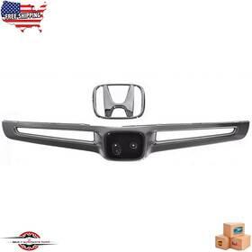 9596726 Aftermarket Products Fits 2003 2004 2005 Honda Accord Sedan Front Grille And Oem Emblem Set Of 2pc