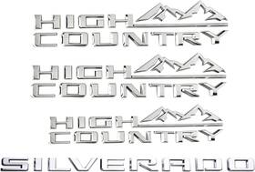 Aimoll-22222-142111 Aimoll Kit 4x 20192024 Silverado High Country Emblem Fender Tailgate Letter Logo 3d
