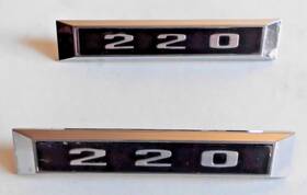 3553644 Amc Pair Of Rambler / 220 Chrome Emblems Badges.