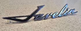 3601889-flat Amc 1968 69 70 Javelin Grille Fender Emblem Script Part Oem 9 Inch