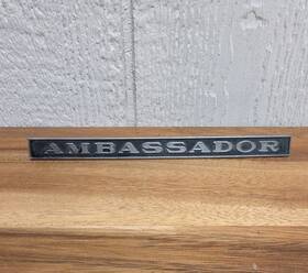 3616142 Amc Oem Ambassador Vintage 7 3/4 Emblem Badge Logo Nameplate Insignia