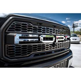 772056 American Car Craft Acc Grille Letter Kit Ftfordft Fits 2017 Ford F-150 Svt Raptor-stainless/polished