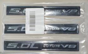 Amp-85100-243x3 Amp Fits 3pc Mustang Gt 5.0 Emblem F150 Fx4 Coyote V8 5.0l Decal Badge Gloss Black