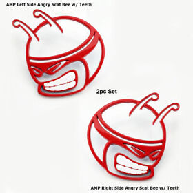 Amp-85100-590 Angry Bee Fender Emblem Badges With Teeth Compatible Charger Challenger Scat Pack