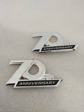 75381-60050 Anniversary 70th Side/rear Emblem Badge 2pcs