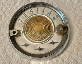 Pd110 Ape 1957 Pontiac Fullsize Hood Emblem Lucite Insert With Chrome Bezel Collectible