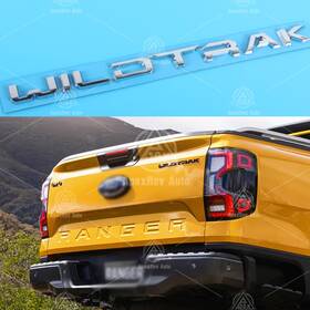 154863 Apexrev Auto For Ranger Wildtrak 3d Silver Rear Tailgate Letters Emblem Side Fender Badge