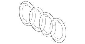 4h0-853-605-b-t94 Audi Genuine Emblem