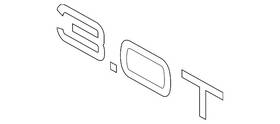 4h0-853-743-c-2zz Audi Genuine Nameplate