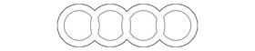 4k4-853-742-3q7 Audi Genuine Emblem