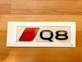 4ke853740b5fq Audi Original Q8 Post Facelift Red Badge E-tron Emblem Logo Black Edition Oem