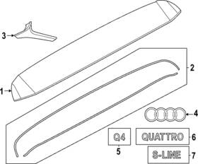 89a-853-741-t94 Audi Genuine Nameplate