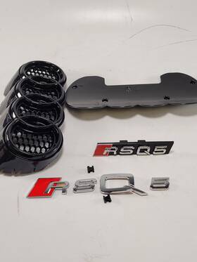 89a853605rn4 Audi Rings Emblem Dark Chrome Q5 Rs Radiator Grille Front