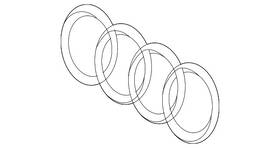 8j0-853-605-b-t94 Audi Genuine Emblem