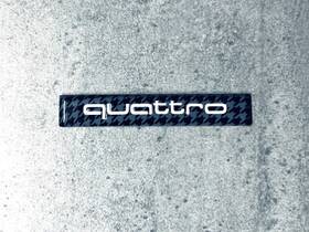 8n0-853-738-2zz Audi Quattro Retro White And Gray Houndstooth Rear Trunk Emblem Oem Q5 S4 Tt