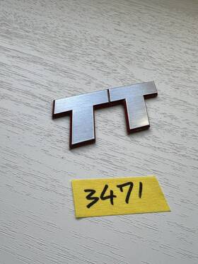 8n0853743b Audi Original Tt Rear Badge Emblem Chrome Red -