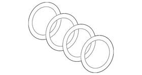 8v0-853-742-b-t94 Audi Genuine Hood Emblem