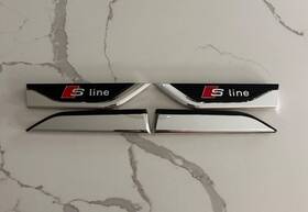8w6853601 Audi A5 B9 S-line Fender Badge Door Emblems Chrome 4-set Logo Full Set S Line